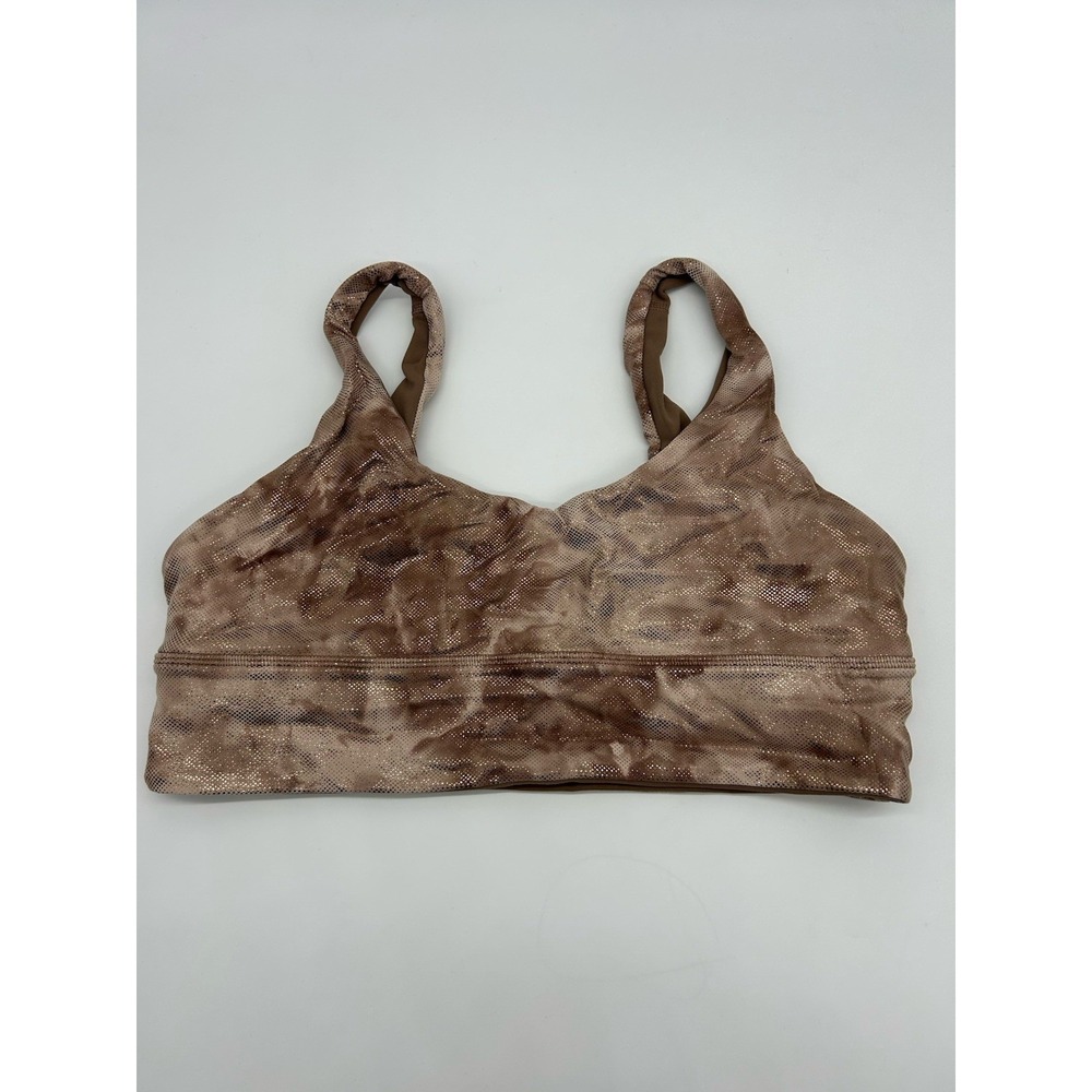 Lululemon Align Reversible Sports Bra Brown W Size 12 A/B Cup Light Support